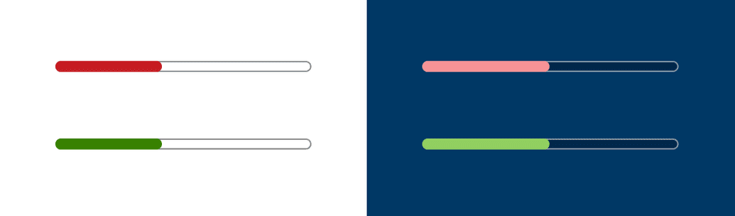 Illustration of progress bars in other colors