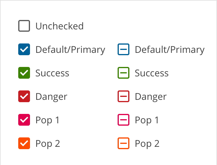 Checkbox alternate colors