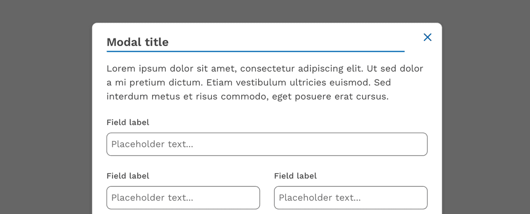 modal focus example