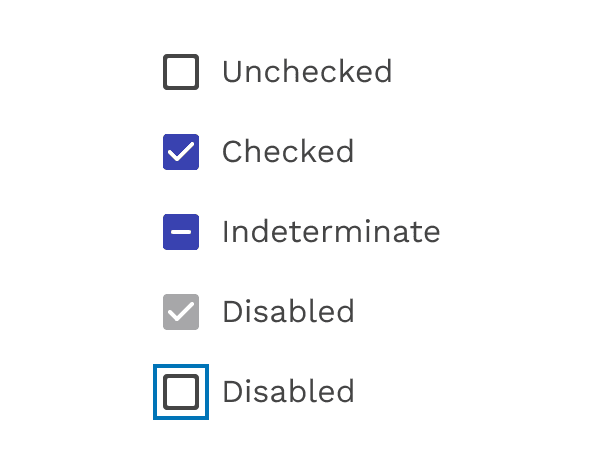 Checkbox states