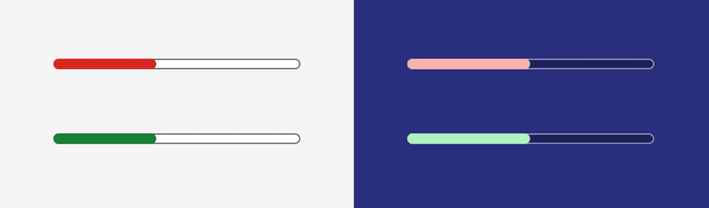 Illustration of progress bars in other colors