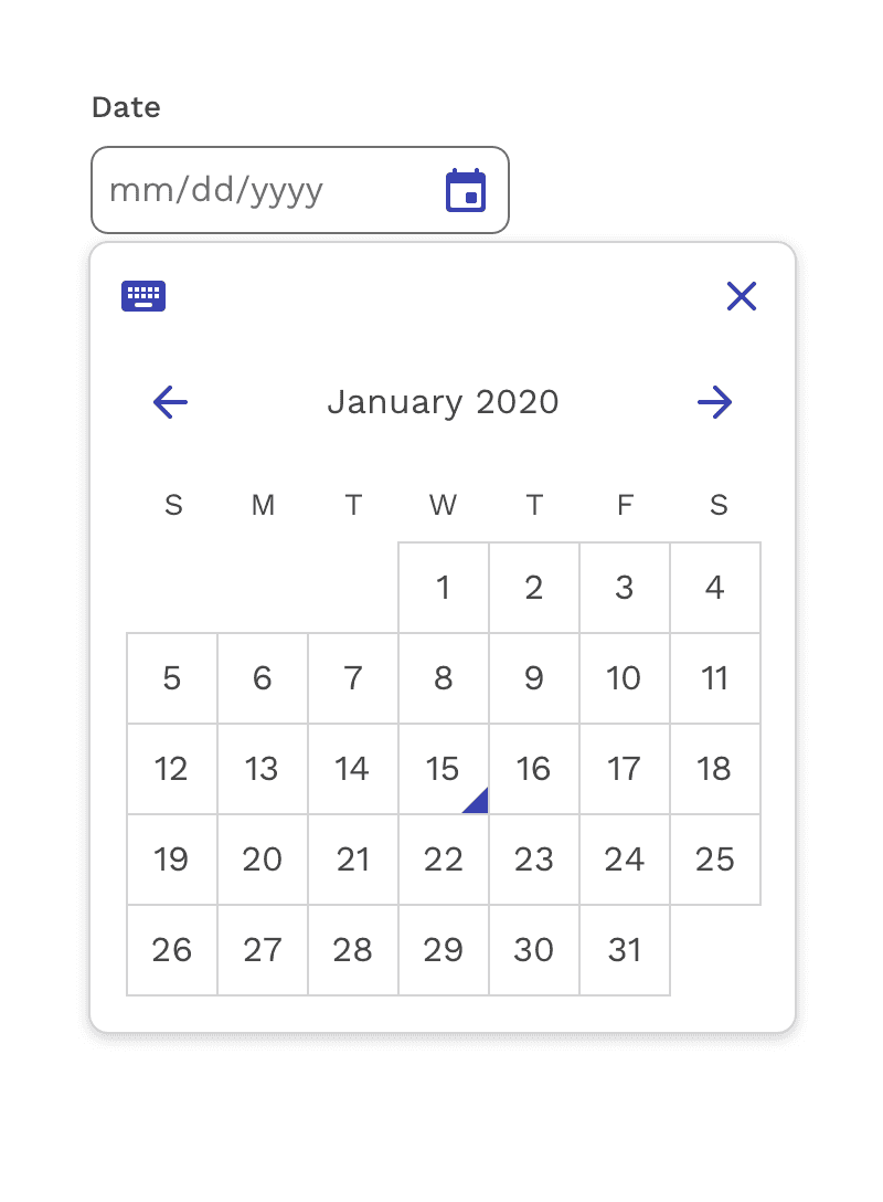 date input example